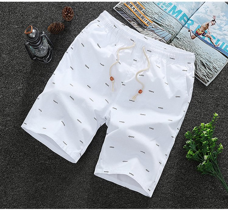 Summer Casual Pants Men's New Fifth Pants Beach Pants Shorts Men Cotton Men's Clothing One Piece Dropshipping