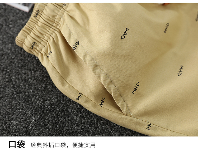 Summer Casual Pants Men's New Fifth Pants Beach Pants Shorts Men Cotton Men's Clothing One Piece Dropshipping