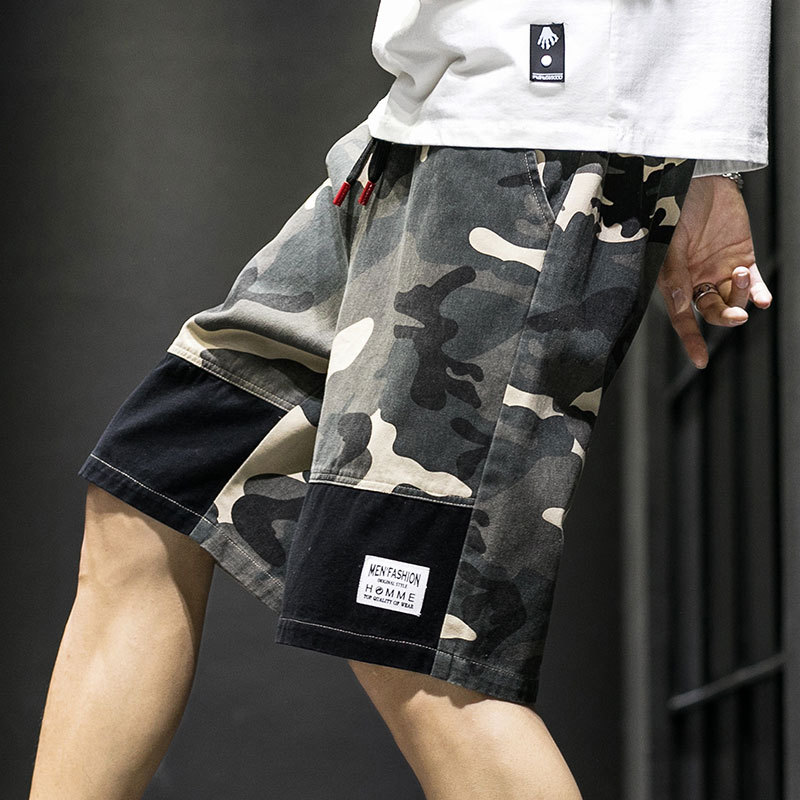2021 Summer New Shorts Men&#039;s Thin Trendy Casual Camouflage Five-Point Pants Cotton Seven-Point Loose Beach Pants