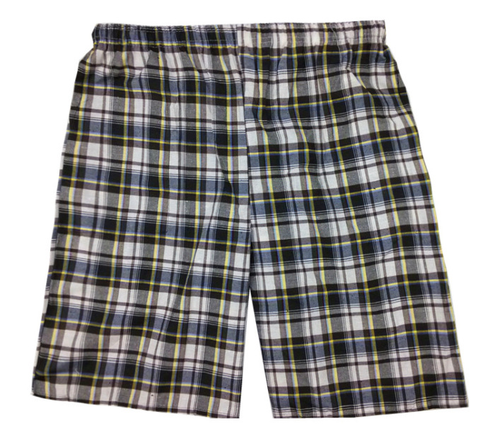 Summer new men 's cotton and linen loose to increase the code home leisure lattice beach pants Summer new men 's cotton and linen loose to increase the code home leisure lattice beach pants