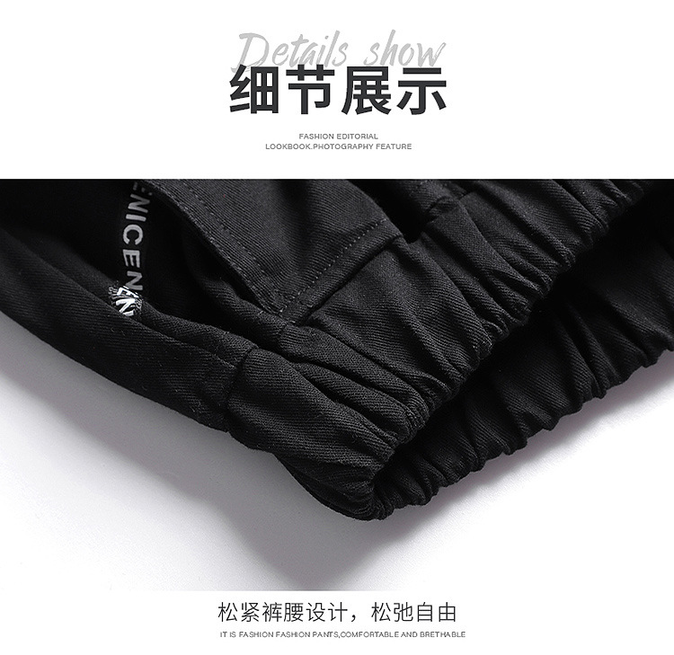Summer Shorts Men's Summer Cropped Pants Loose Bermuda Shorts Trendy Beach Pants Men's Wholesale One Piece Dropshipping