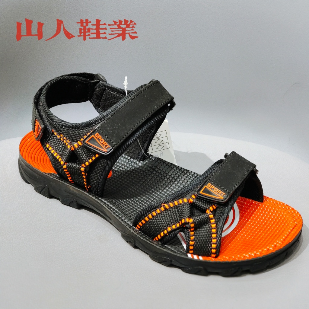 Pu Sandals Velcro Beach Shoes Soft Bottom Light Bottom Beach Sandals Open Toe Men's Non-Slip Casual Shoes Flat Sandals