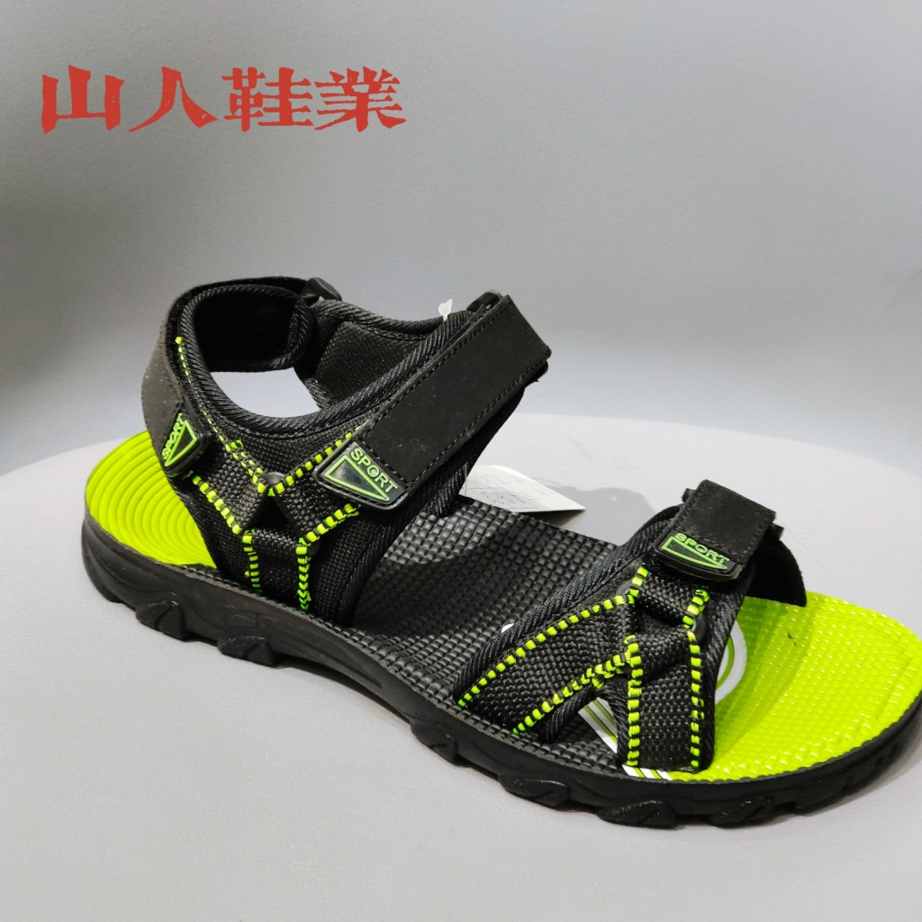 Pu Sandals Velcro Beach Shoes Soft Bottom Light Bottom Beach Sandals Open Toe Men's Non-Slip Casual Shoes Flat Sandals