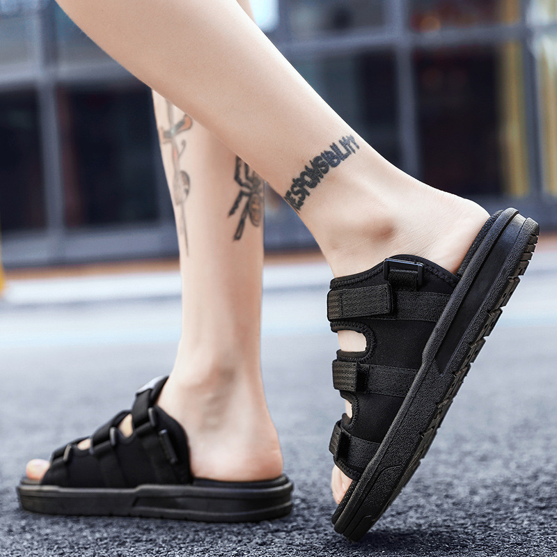 New Men&#039;s Single-Strap Slipper Men&#039;s Sandals Korean Version Fashion Fashion Cool Beach Shoes Men&#039;s Casual Non-Slip Slippers