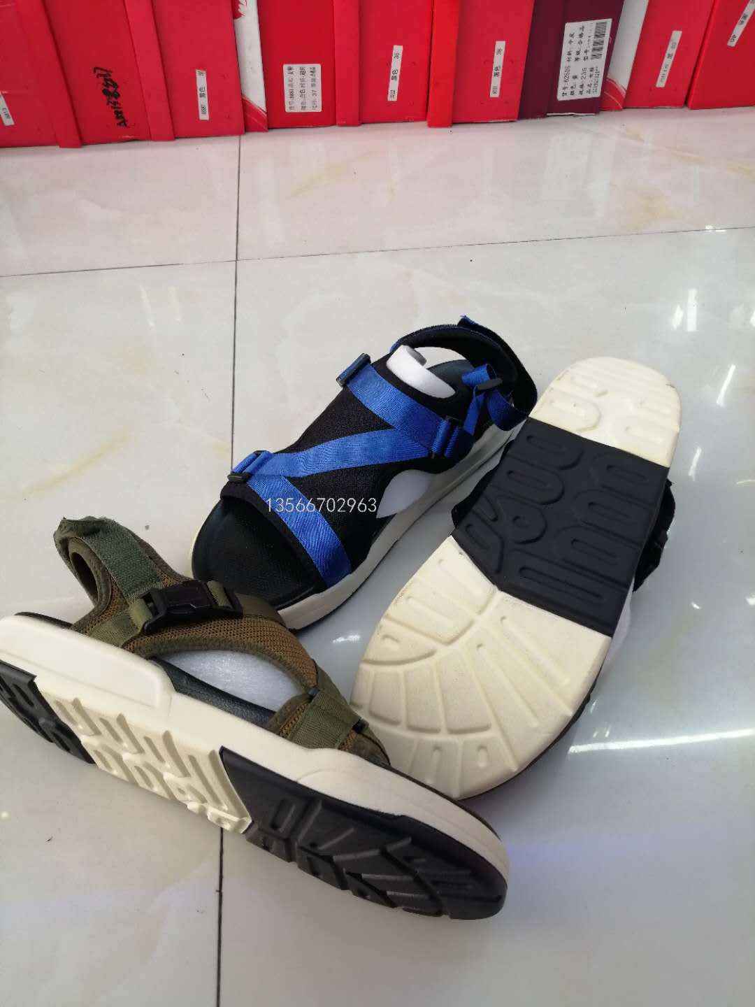 Stock Men's Shoes Korean-Style Fashionable Casual Flat Comfortable Beach Shoes Stylish Guy's Sandals