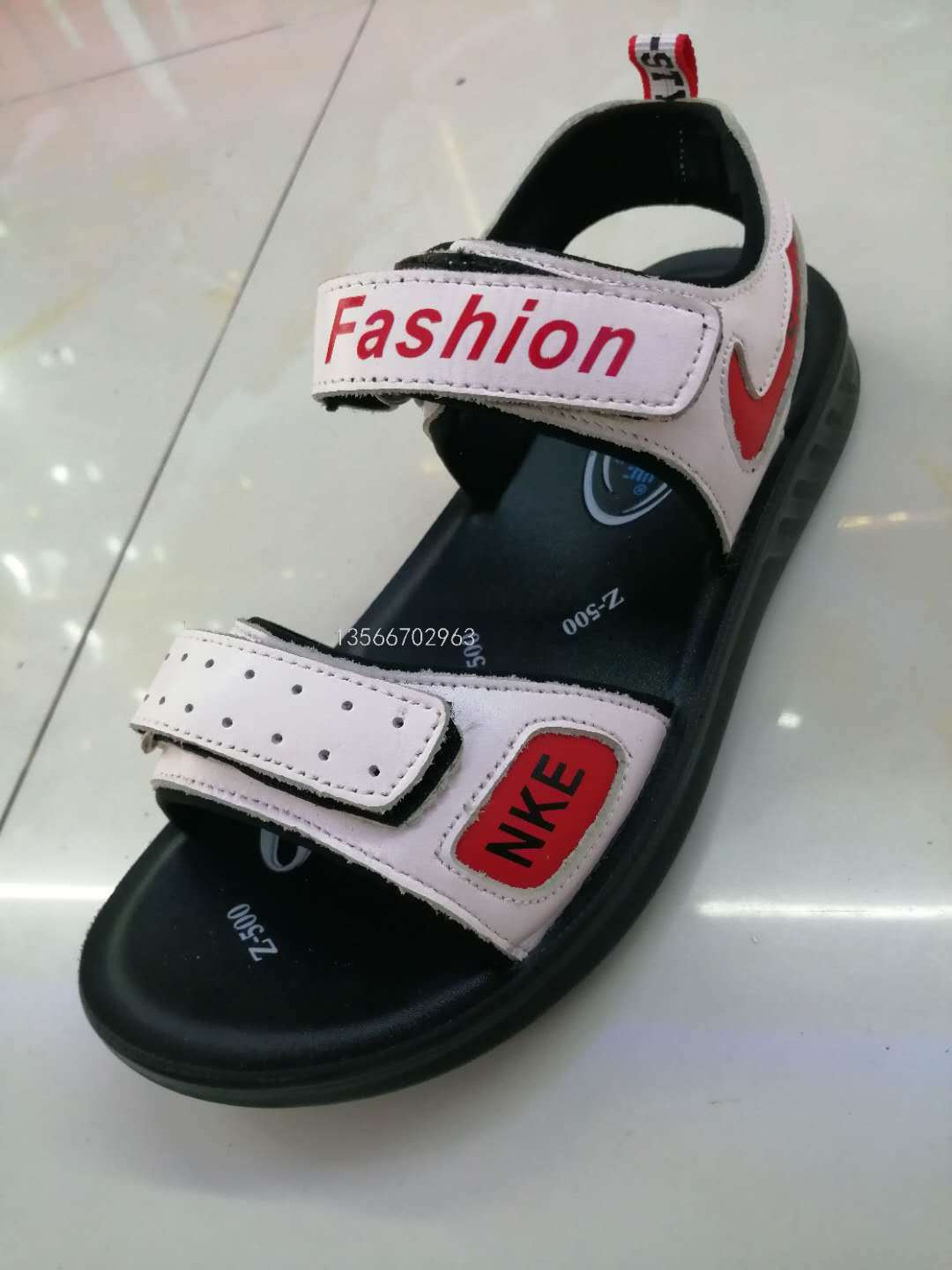 Stock Spot Summer All-match Casual Boys' Open Toe Sandals Velcro Flat Big Kid Beach Shoes