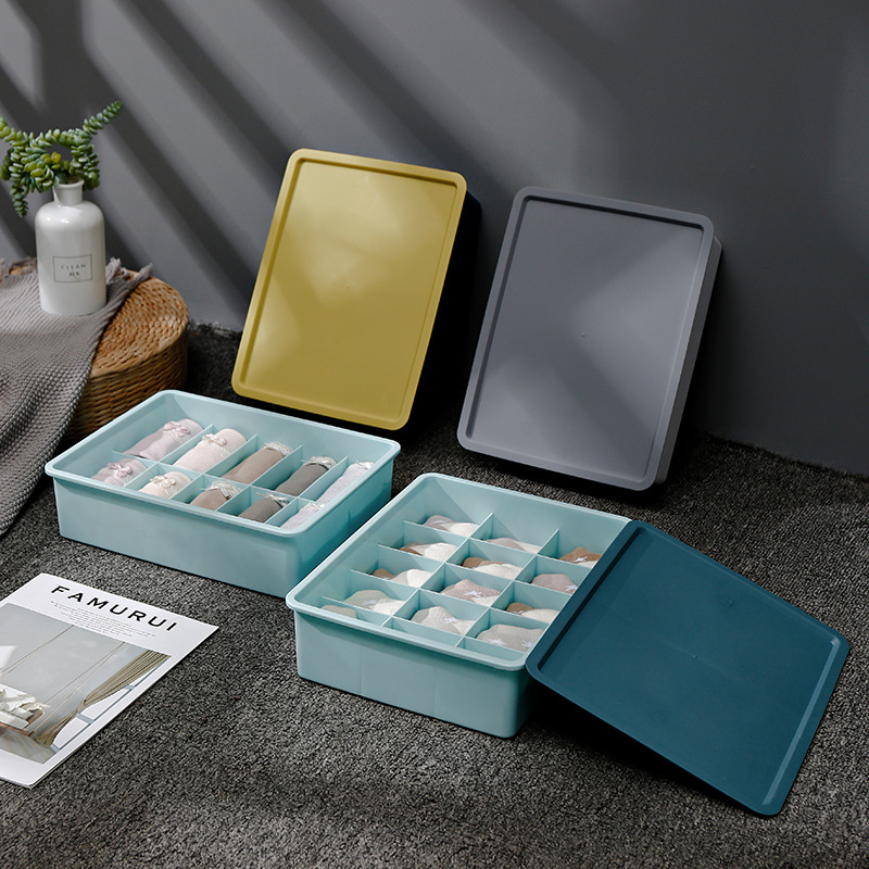 Underwear Underwear Storage Box Compartment Household Socks Bra Storage Basket Sundries with Lid Finishing Box Compartment Fabulous Accessories Box