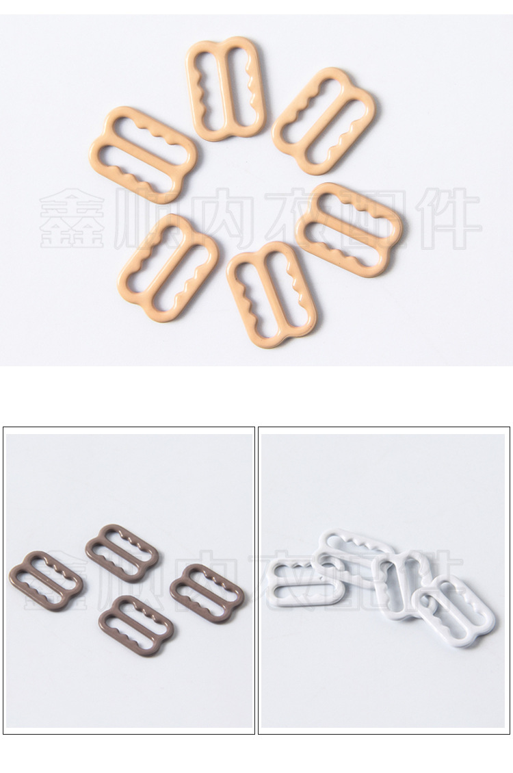 Spot Supply Environmental Protection Nylon Glue Buckle Bra Shoulder Strap Adjustable Buckle Toothed 8 Ring Underwear Accessories Factory Direct Sales