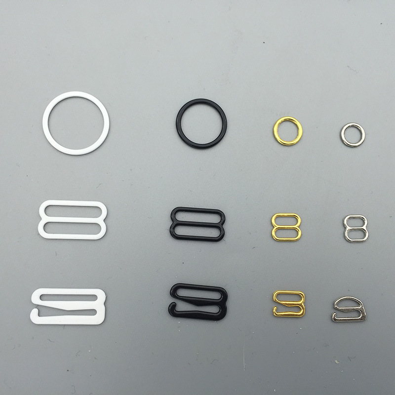 Straight Pin 1-1.2cm Inner Diameter Underwear Adjustable Buckle Underwear Hardware Accessories Dyed Iron Coated Bra Adjustment Buckle