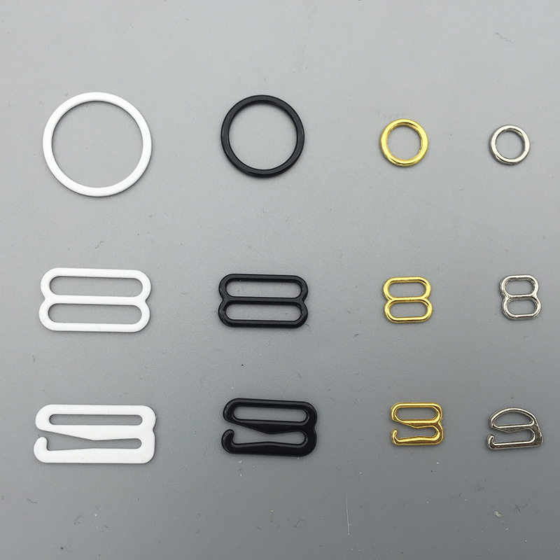 Straight Pin 1-1.2cm Inner Diameter Underwear Adjustable Buckle Underwear Hardware Accessories Dyed Iron Coated Bra Adjustment Buckle