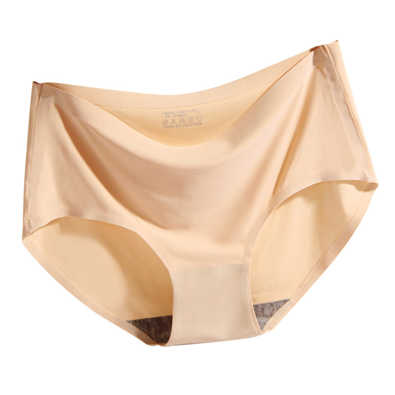 Women&#039;s Ice Silk Underwear Seamless Underwear One-Piece Underwear Breathable Mid Waist Sexy Women&#039;s Panties Panties