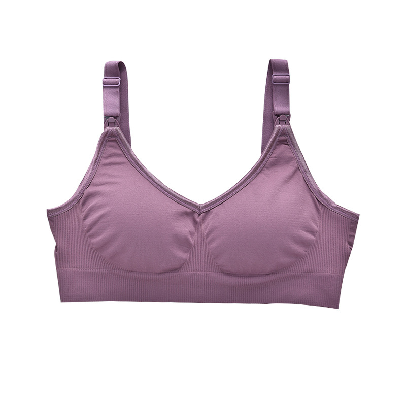 Factory Direct Sales Nursing Bra Seamless Underwear for Pregnant Women Push up and Anti-Sagging Stylish Upper Support without Steel Ring Pregnancy