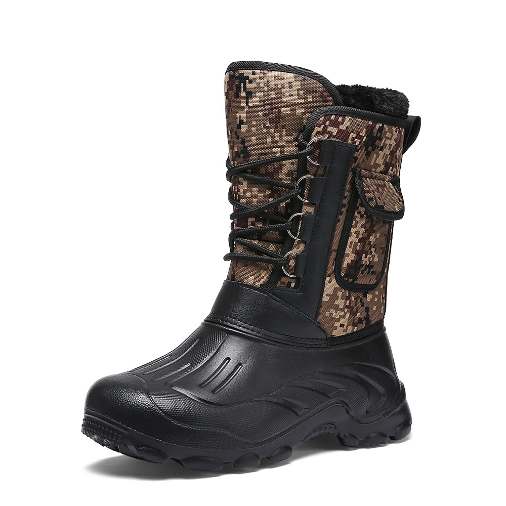 Eva Snow Boots Men's Winter Fleece-Lined Outdoor Shoes Warm Camouflage Boots Fishing Shoes Men's Waterproof Snow Boots Eva Snow Boots Men's Winter Fleece-Lined Outdoor Shoes Warm Camouflage Boots Fishing Shoes Men's Waterproof Snow Boots
