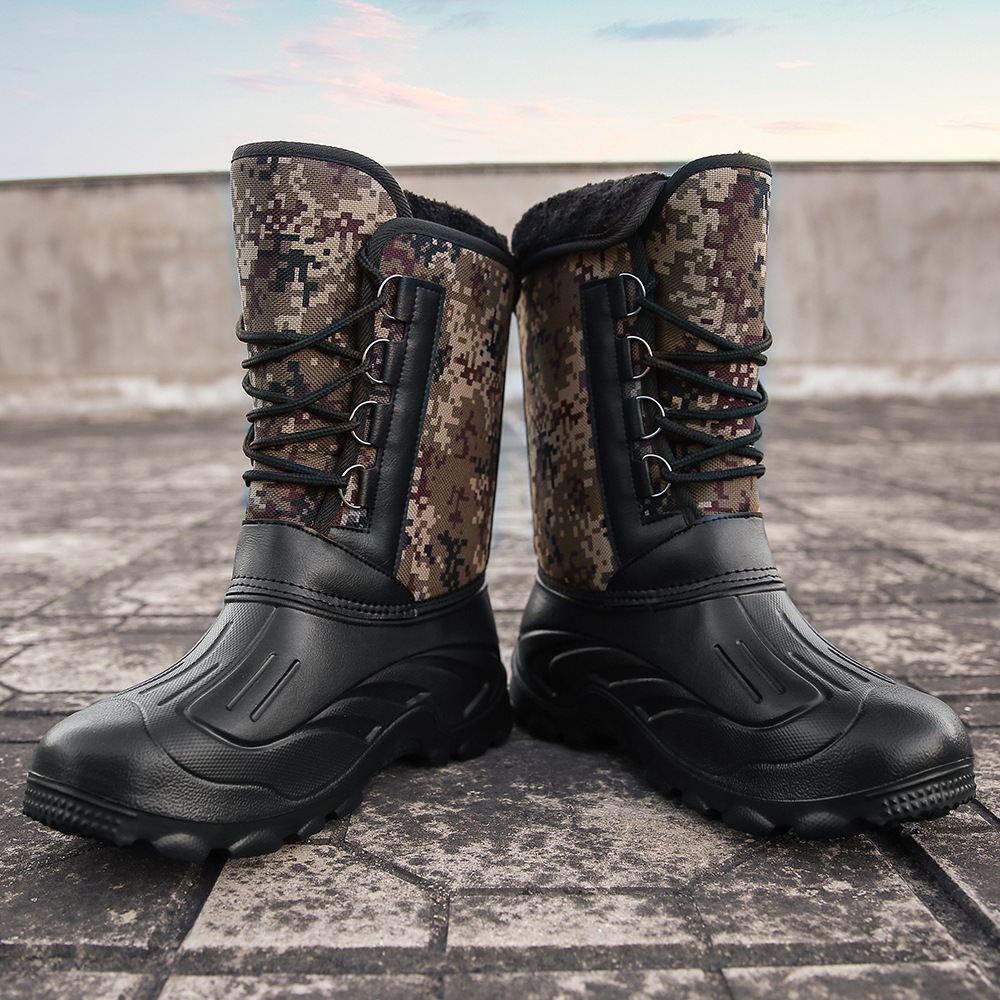 Eva Snow Boots Men's Winter Fleece-Lined Outdoor Shoes Warm Camouflage Boots Fishing Shoes Men's Waterproof Snow Boots Eva Snow Boots Men's Winter Fleece-Lined Outdoor Shoes Warm Camouflage Boots Fishing Shoes Men's Waterproof Snow Boots