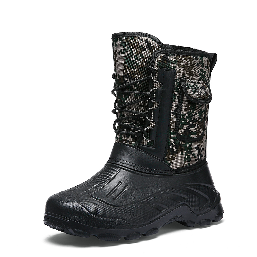 Eva Snow Boots Men's Winter Fleece-Lined Outdoor Shoes Warm Camouflage Boots Fishing Shoes Men's Waterproof Snow Boots Eva Snow Boots Men's Winter Fleece-Lined Outdoor Shoes Warm Camouflage Boots Fishing Shoes Men's Waterproof Snow Boots
