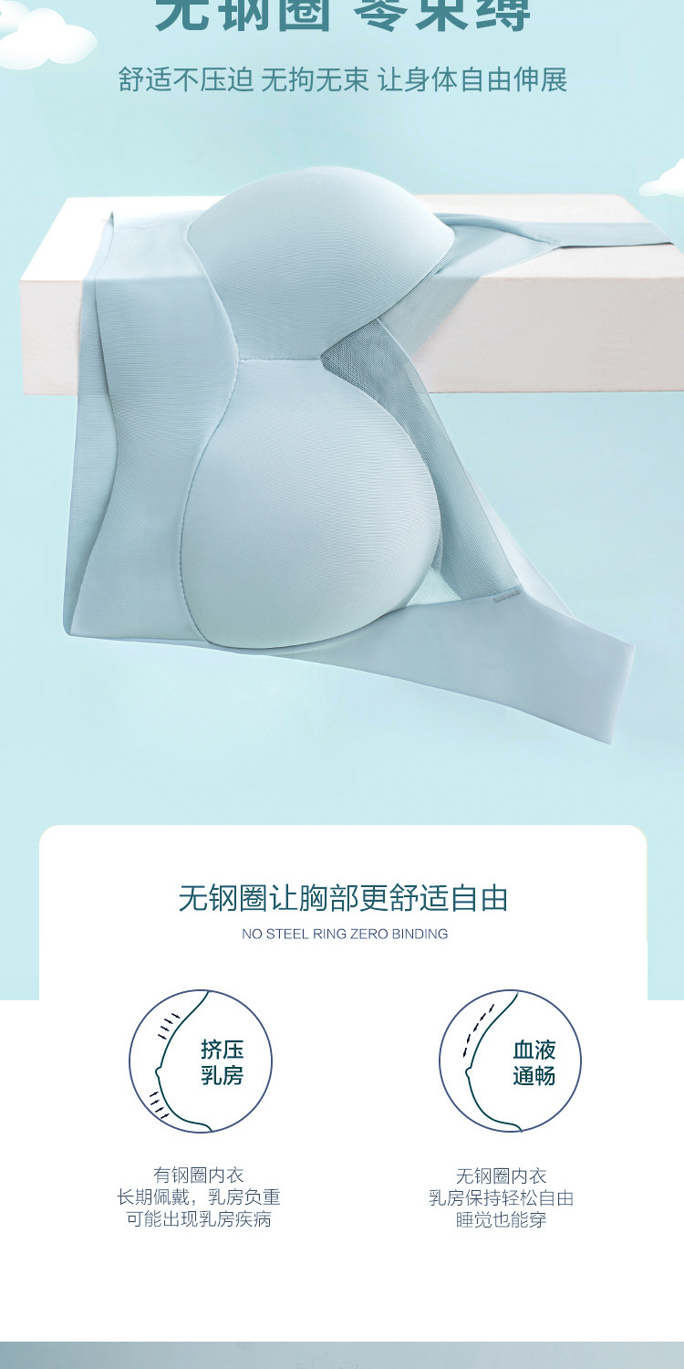 Seamless Underwear Women's Small Chest Push up One-Piece Fixed Cup Ladies Underwired Bra Seamless Underwear Women's Small Chest Push up One-Piece Fixed Cup Ladies Underwired Bra