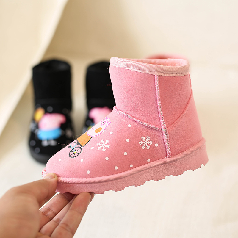 Export Waterproof Snow Boots Wholesale Pu Waterproof Classic Winter Fleece Warm Women's Short Boots Factory Direct Sales