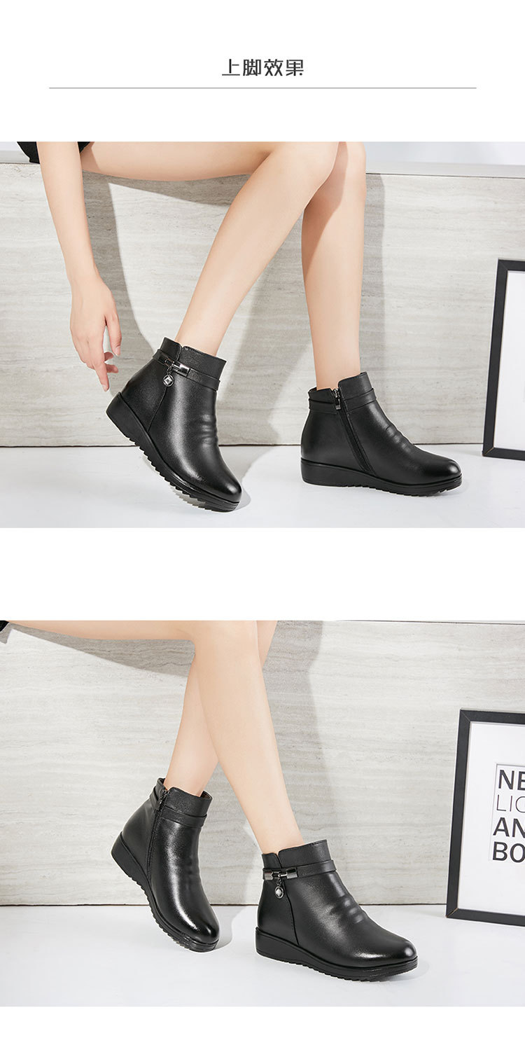 Clear Stock Sales Winter New Women's Short Boots Low Heel Wedge Non-Slip Sole Mother's Cotton Shoes Snow Boots Sx5694 plus Size Clear Stock Sales Winter New Women's Short Boots Low Heel Wedge Non-Slip Sole Mother's Cotton Shoes Snow Boots Sx5694 plus Size