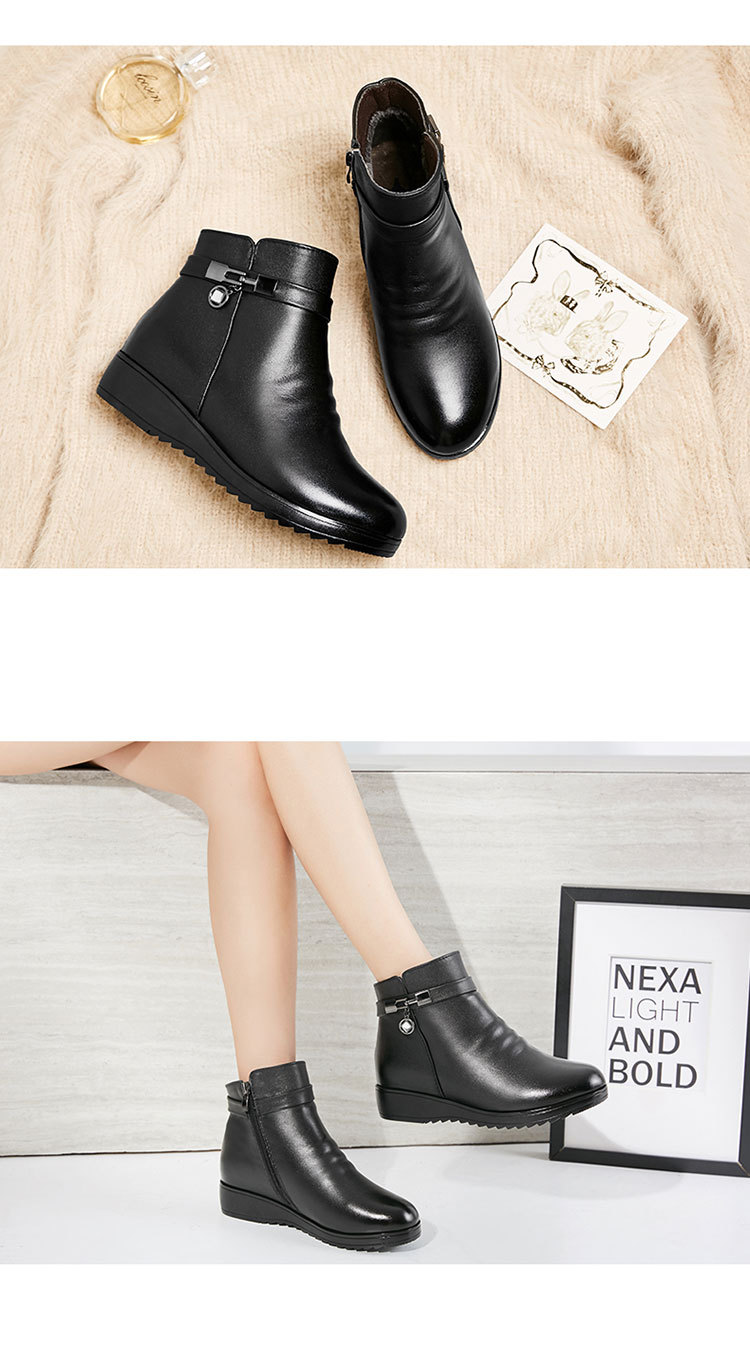 Clear Stock Sales Winter New Women's Short Boots Low Heel Wedge Non-Slip Sole Mother's Cotton Shoes Snow Boots Sx5694 plus Size Clear Stock Sales Winter New Women's Short Boots Low Heel Wedge Non-Slip Sole Mother's Cotton Shoes Snow Boots Sx5694 plus Size