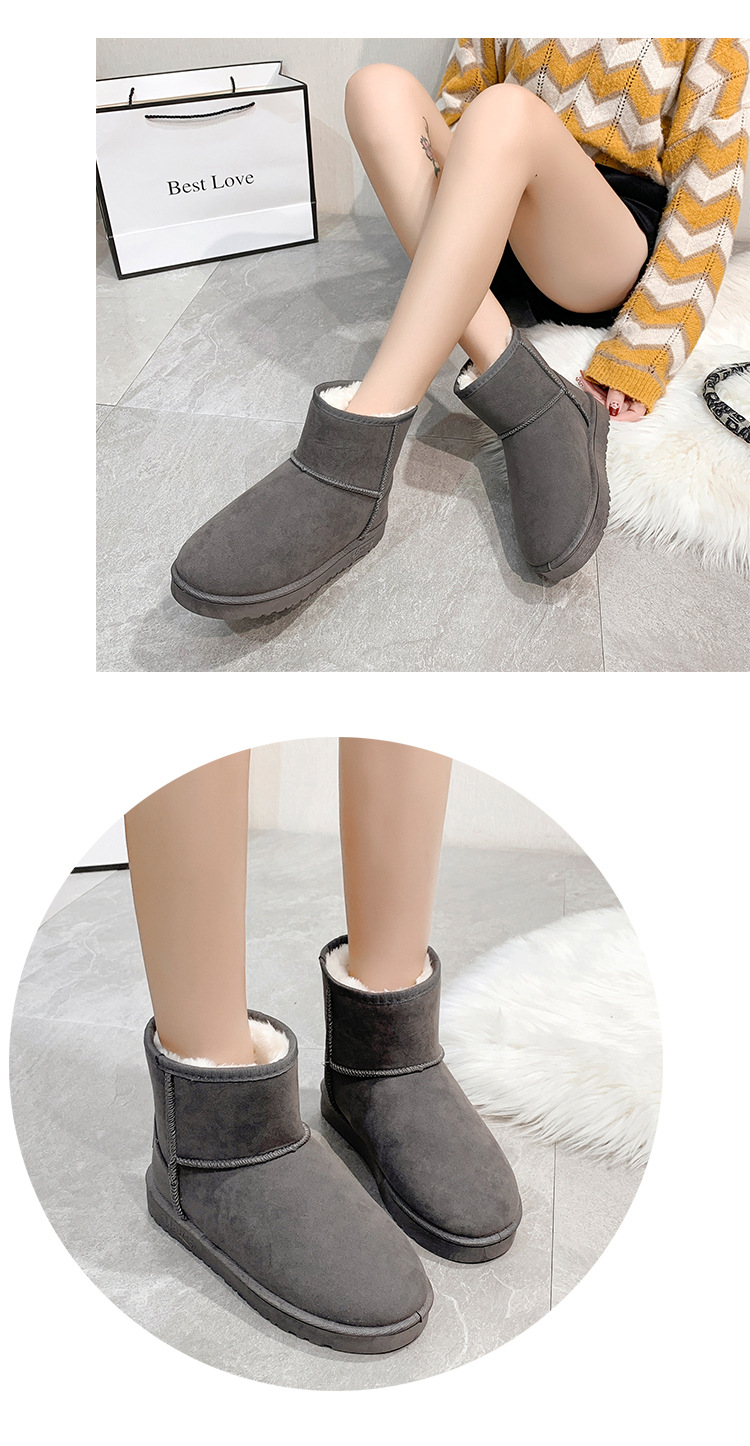Fleece-Lined Thick Snow Boots Women's 2021 Spring and Autumn New Shoes Flat Shoes Insulated Cotton-Padded Shoes Women's Shoes Short Boots Fleece-Lined Thick Snow Boots Women's 2021 Spring and Autumn New Shoes Flat Shoes Insulated Cotton-Padded Shoes Women's Shoes Short Boots