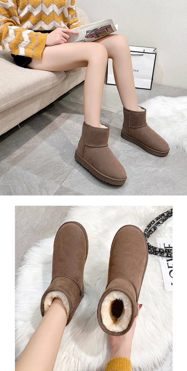 Fleece-Lined Thick Snow Boots Women's 2021 Spring and Autumn New Shoes Flat Shoes Insulated Cotton-Padded Shoes Women's Shoes Short Boots Fleece-Lined Thick Snow Boots Women's 2021 Spring and Autumn New Shoes Flat Shoes Insulated Cotton-Padded Shoes Women's Shoes Short Boots