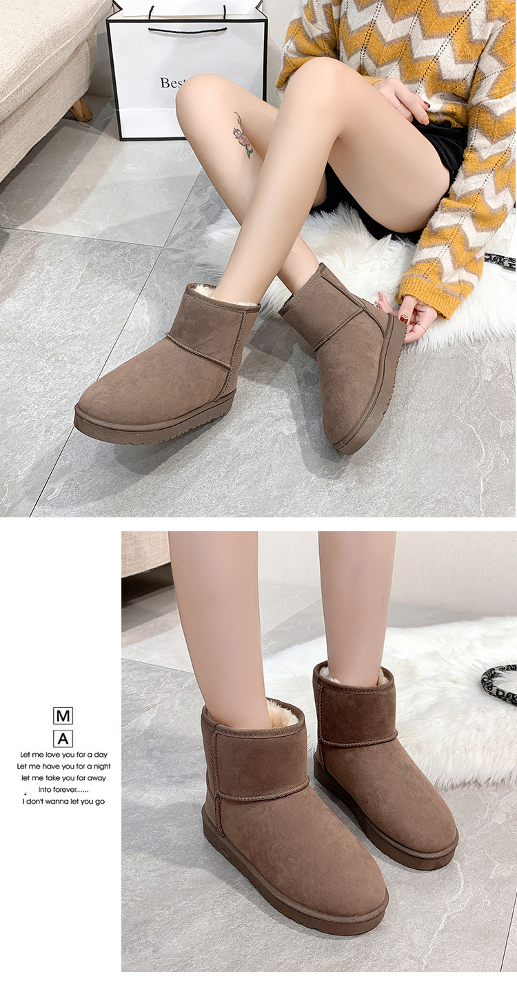 Fleece-Lined Thick Snow Boots Women's 2021 Spring and Autumn New Shoes Flat Shoes Insulated Cotton-Padded Shoes Women's Shoes Short Boots Fleece-Lined Thick Snow Boots Women's 2021 Spring and Autumn New Shoes Flat Shoes Insulated Cotton-Padded Shoes Women's Shoes Short Boots
