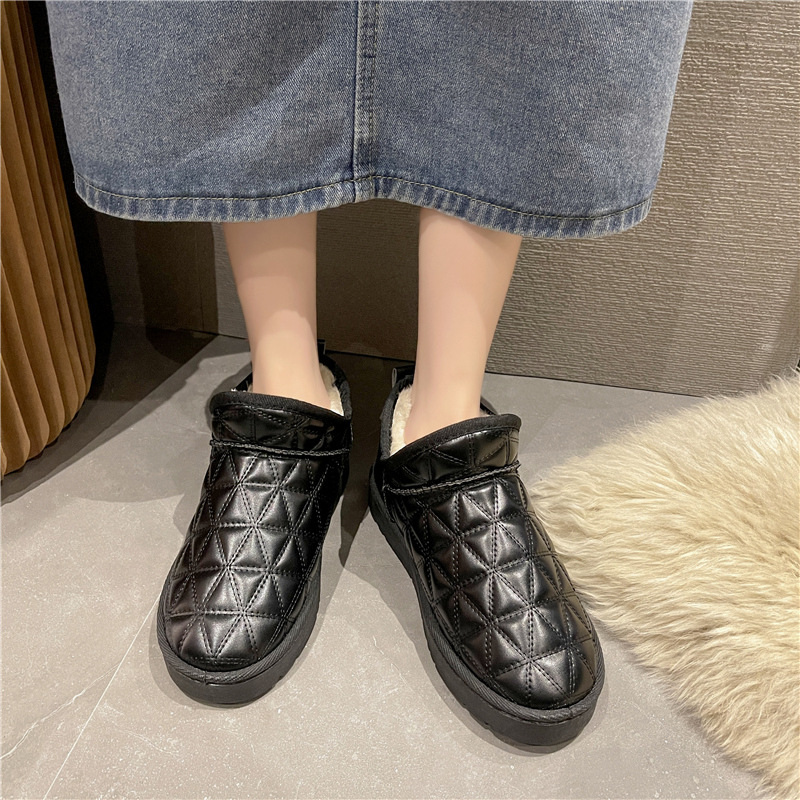 Internet Celebrity Short Waterproof Snow Boots Women&#039;s Korean Ins Fashion Velvet Thickened Cotton Boots Fashion Casual Student Booties Women