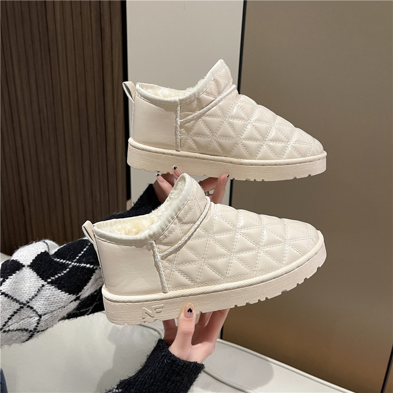 Internet Celebrity Short Waterproof Snow Boots Women&#039;s Korean Ins Fashion Velvet Thickened Cotton Boots Fashion Casual Student Booties Women