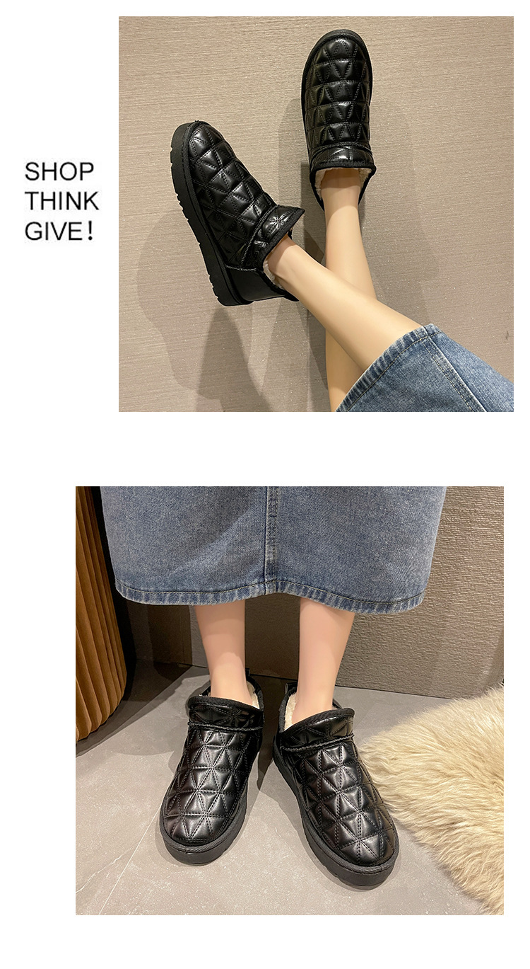 Internet Celebrity Short Waterproof Snow Boots Women's Korean Ins Fashion Velvet Thickened Cotton Boots Fashion Casual Student Booties Women