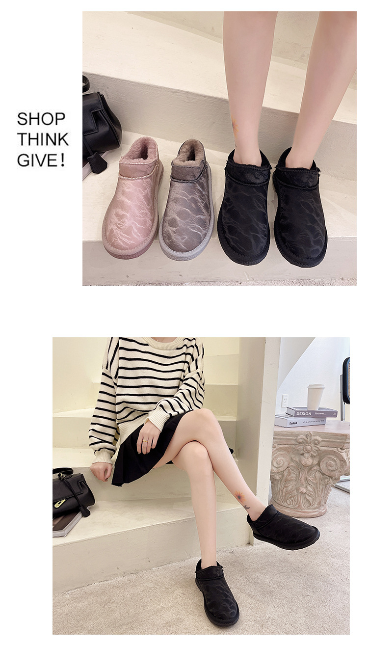 2021autumn and Winter New Waterproof Snow Boots Women's Velvet Short Boots Ding Cotton Shoes Women's Korean-Style Students Warm-Keeping Boots