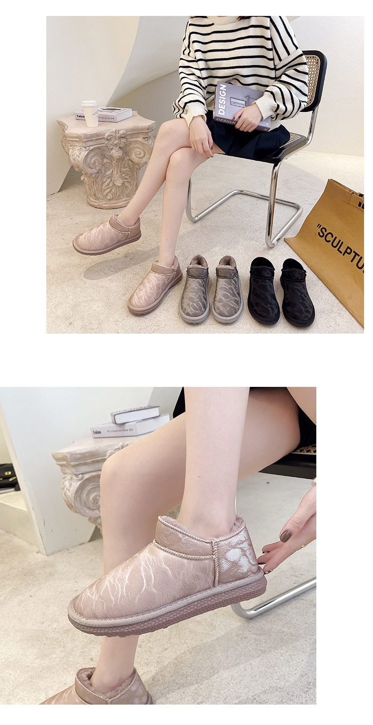 2021autumn and Winter New Waterproof Snow Boots Women's Velvet Short Boots Ding Cotton Shoes Women's Korean-Style Students Warm-Keeping Boots