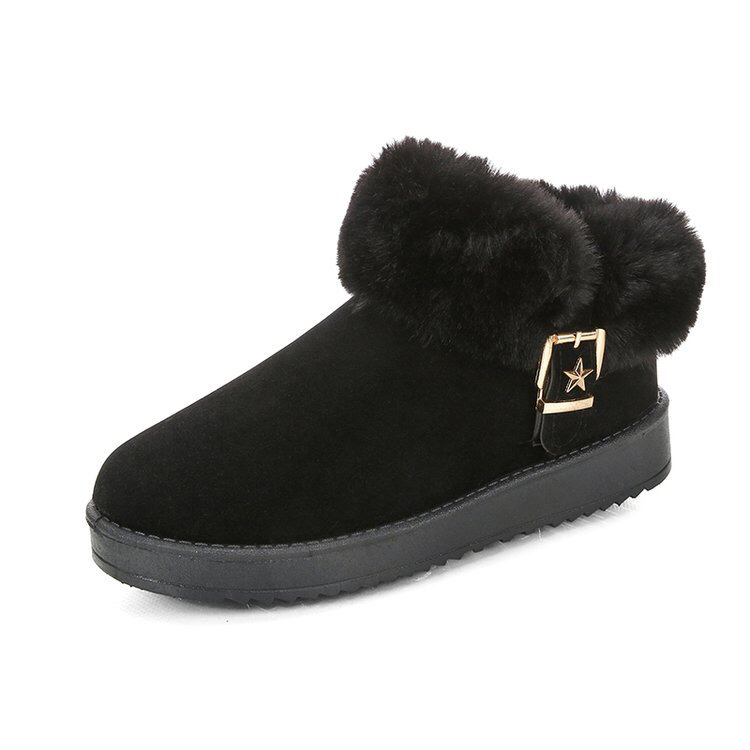 2020 Autumn and Winter New Rhinestone Buckle Women's Cotton Shoes Export Fashion Snow Boots Mid-Calf Length Thermal Boots 2020 Autumn and Winter New Rhinestone Buckle Women's Cotton Shoes Export Fashion Snow Boots Mid-Calf Length Thermal Boots