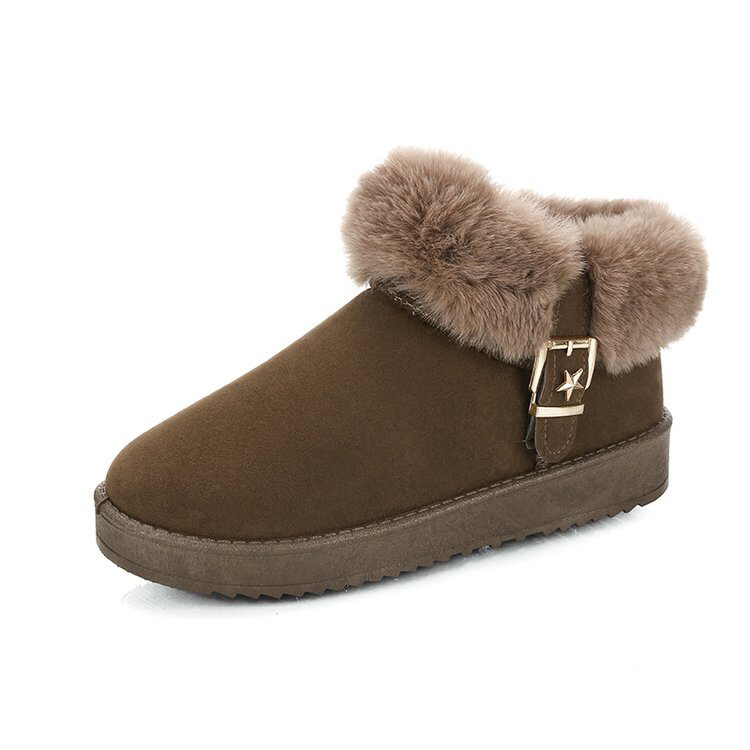 2020 Autumn and Winter New Rhinestone Buckle Women's Cotton Shoes Export Fashion Snow Boots Mid-Calf Length Thermal Boots 2020 Autumn and Winter New Rhinestone Buckle Women's Cotton Shoes Export Fashion Snow Boots Mid-Calf Length Thermal Boots