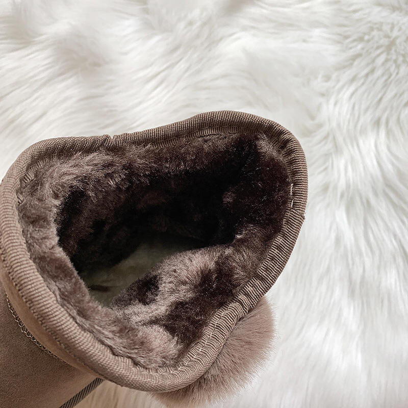 Foreign Trade 2020 Winter Insulated Cotton-Padded Shoes Soft Bottom Waterproof Middle Tube Big Cotton Shoes Real Fur Mouth Handmade Snow Boots for Women Foreign Trade 2020 Winter Insulated Cotton-Padded Shoes Soft Bottom Waterproof Middle Tube Big Cotton Shoes Real Fur Mouth Handmade Snow Boots for Women