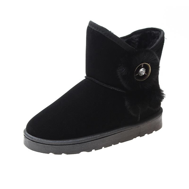 Foreign Trade 2020 Winter Insulated Cotton-Padded Shoes Soft Bottom Waterproof Middle Tube Big Cotton Shoes Real Fur Mouth Handmade Snow Boots for Women Foreign Trade 2020 Winter Insulated Cotton-Padded Shoes Soft Bottom Waterproof Middle Tube Big Cotton Shoes Real Fur Mouth Handmade Snow Boots for Women