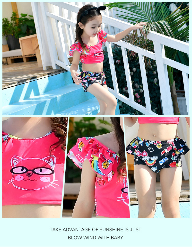 Children's Swimwear Girls Girls Split Cute Bikini Set Baby Split Swimsuit Korean Hot Spring Bathing Suit Children's Swimwear Girls Girls Split Cute Bikini Set Baby Split Swimsuit Korean Hot Spring Bathing Suit