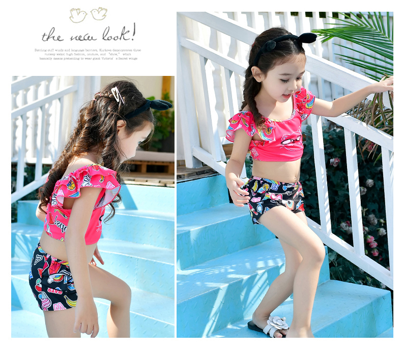 Children's Swimwear Girls Girls Split Cute Bikini Set Baby Split Swimsuit Korean Hot Spring Bathing Suit Children's Swimwear Girls Girls Split Cute Bikini Set Baby Split Swimsuit Korean Hot Spring Bathing Suit