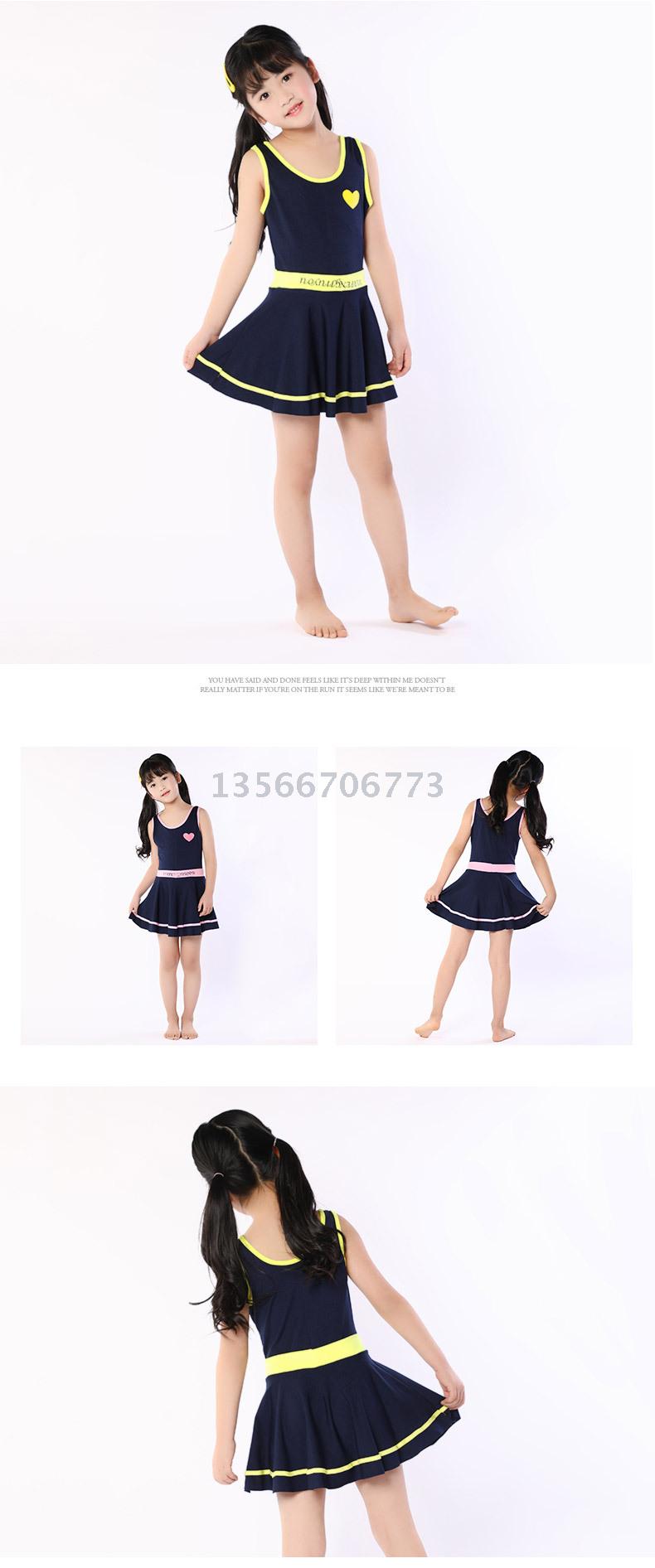 Manufacturers direct new children's swimwear one-piece skirt girls swimwear fashion children's swimwear wholesale