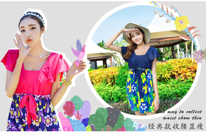 Yaluqi new swimwear fashion slimming one-piece dress belly increased female swimsuits-covering Y1504 Yaluqi new swimwear fashion slimming one-piece dress belly increased female swimsuits-covering Y1504