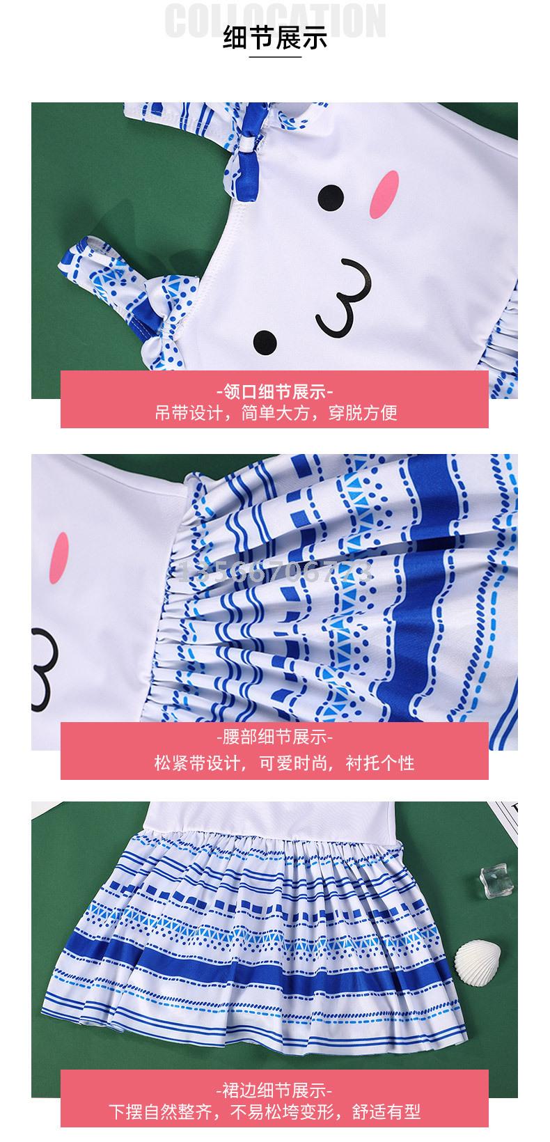 New children's swimwear fashion little fresh girls one-piece swimwear lovely princess skirt swimwear wholesale