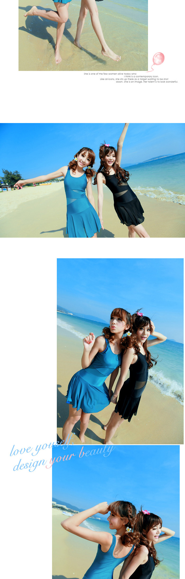 Spa season swimwear haibote-different style one-piece dress swimsuit A1252