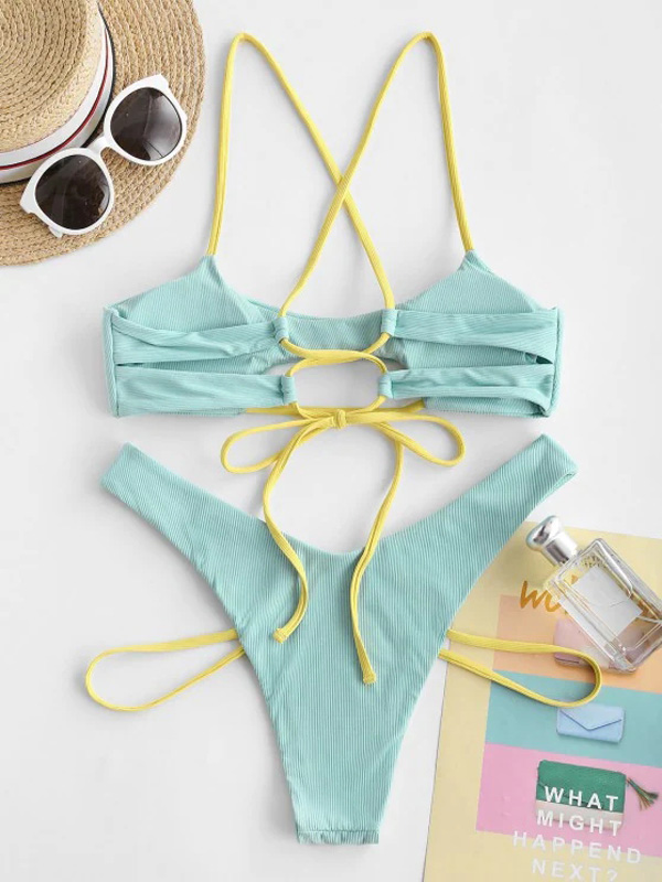 Swimsuit Foreign Trade Swimwear Bikini European and American Swimsuit Split Swimsuit Sexy Bikini Bikini
