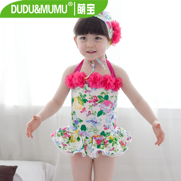 Children&#039;s swimwear cute twins dress-two-piece bathing suits swimwear trade quality for children wholesale