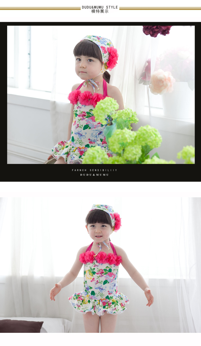 Children's swimwear cute twins dress-two-piece bathing suits swimwear trade quality for children wholesale Children's swimwear cute twins dress-two-piece bathing suits swimwear trade quality for children wholesale