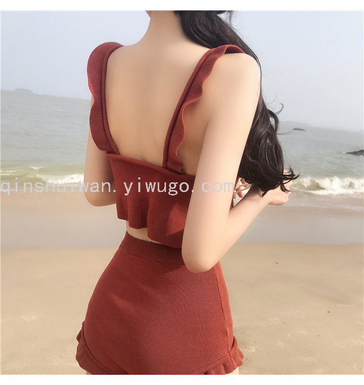Swimwear Women's Fashion Split Swimsuit Sexy Suspenders Beachwear Winter Hot Spring Swimsuit Swimwear Women's Fashion Split Swimsuit Sexy Suspenders Beachwear Winter Hot Spring Swimsuit
