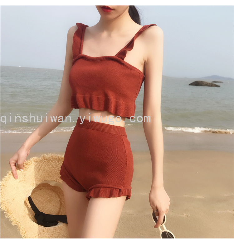 Swimwear Women's Fashion Split Swimsuit Sexy Suspenders Beachwear Winter Hot Spring Swimsuit Swimwear Women's Fashion Split Swimsuit Sexy Suspenders Beachwear Winter Hot Spring Swimsuit