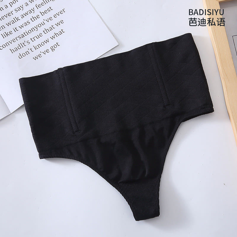 New European and American High Waist Belly Contracting T-Back Hip-Lift and Belly Shaping Shaping Pants Seamless Belly Contracting Underwear for Women