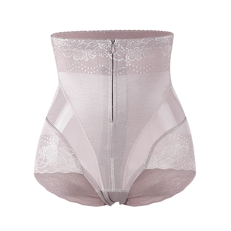 Factory Direct Supply High Waist Belly Shaping Panties Women&#039;s Postpartum Zipper Breasted Hip Lifting Breathable Waist Slimming Waist Shaping Shaping Pants