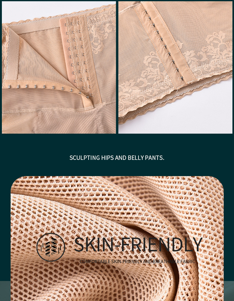 High Waisted Tuck Pants Hip Lift Body Shaping Shaping Pants Women's Waist Tightening Wear Summer Anti-Exposure Postpartum Large Size Belly Contracting Underwear
