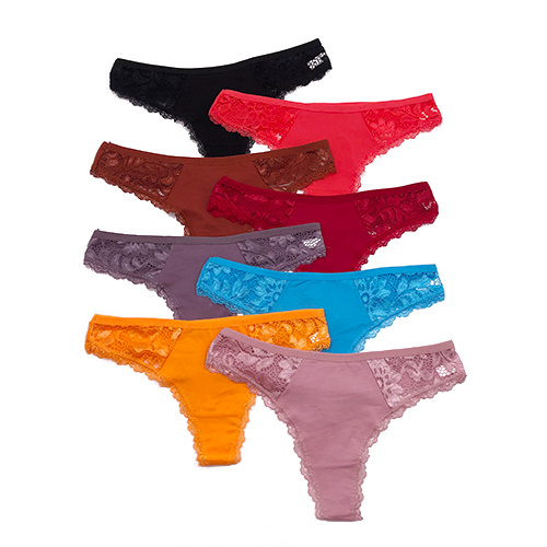 Pure Cotton European and American Sexy T-Back Women&#039;s Mid-Low Waist Women&#039;s Comfortable Breathable T Shape Underwear Simple Women&#039;s T-Back